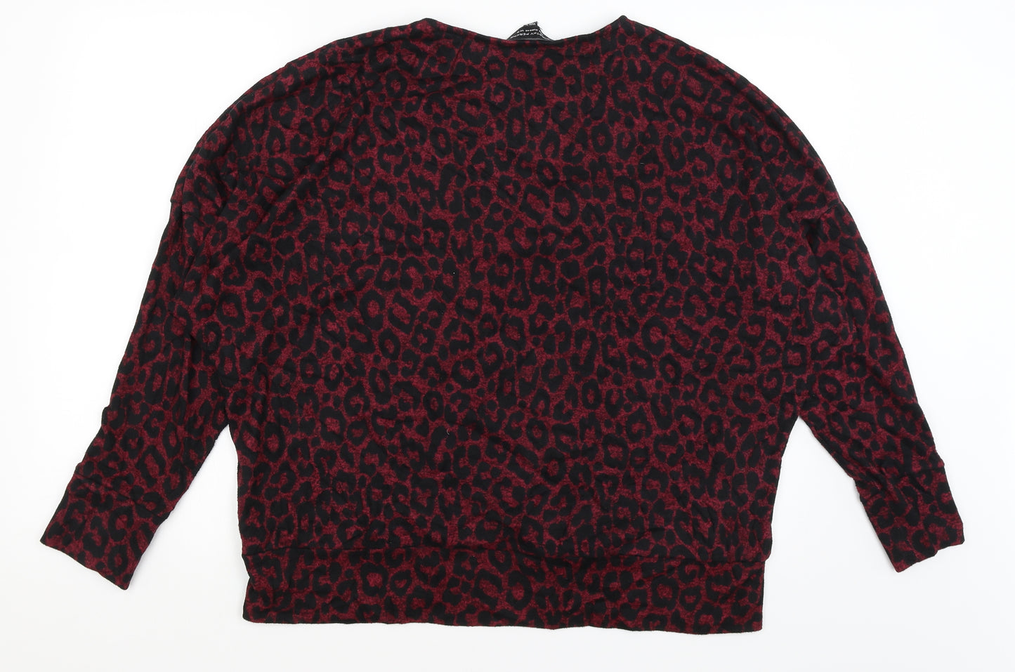 Dorothy Perkins Womens Pink Animal Print  Basic T-Shirt Size 18