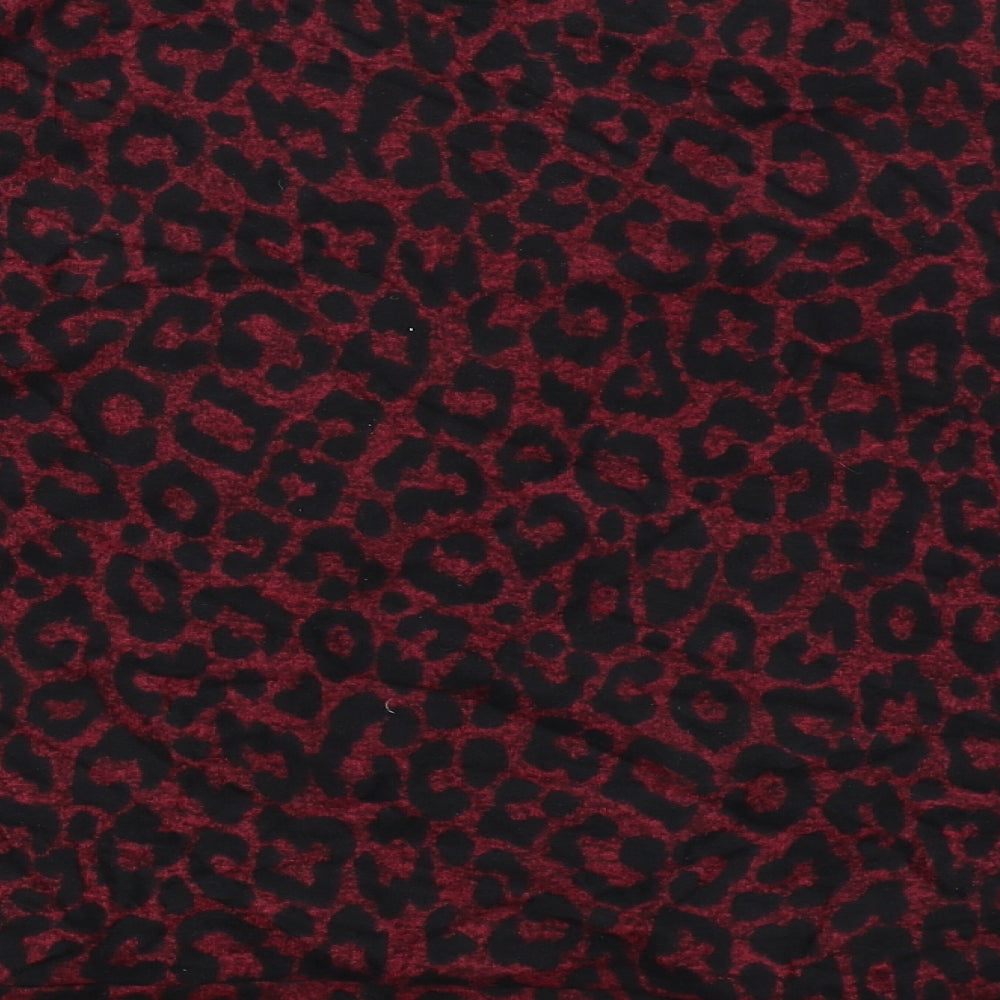 Dorothy Perkins Womens Pink Animal Print  Basic T-Shirt Size 18