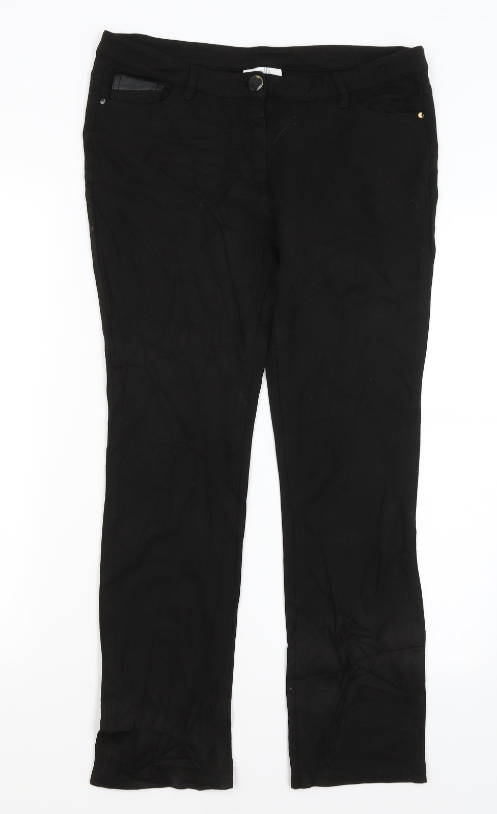 Wallis Womens Black   Trousers  Size 12 L26 in