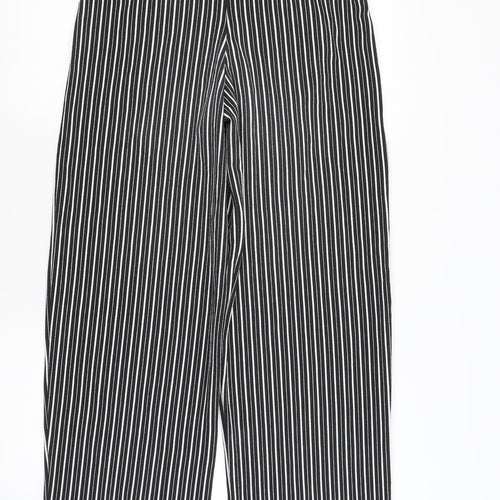 Pretty Little Thing Womens Black Striped  Trousers  Size 10 L32.5 in