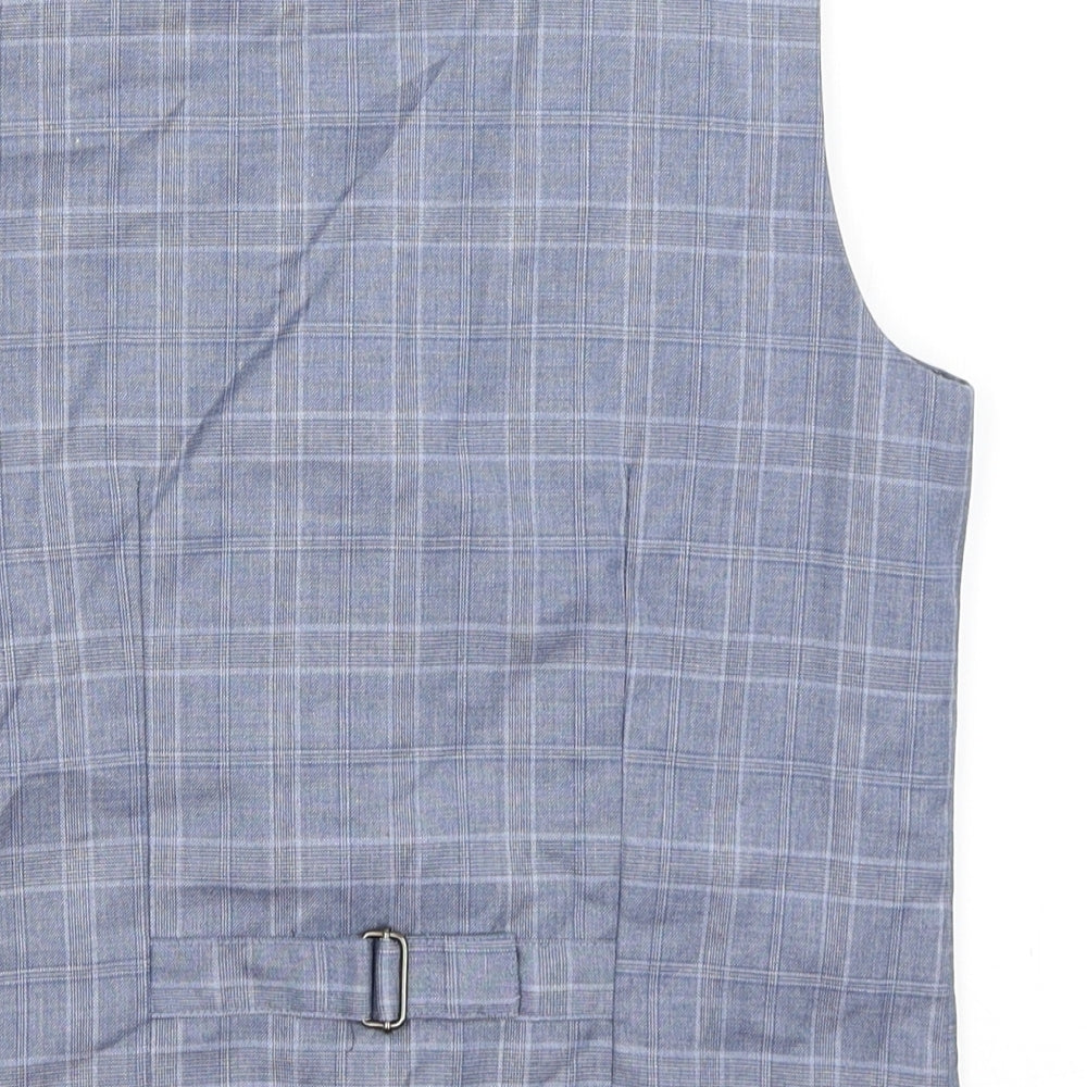 NEXT Boys Blue Plaid  Jacket Waistcoat Size 12 Years