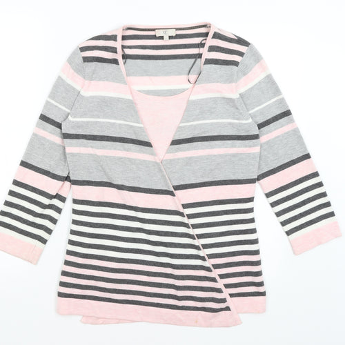 CC Womens Pink Striped  Pullover Jumper Size S