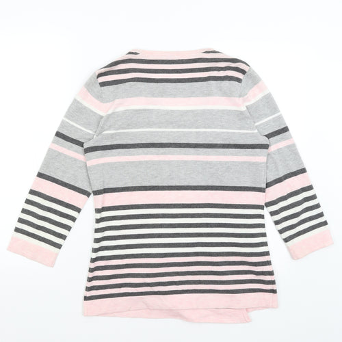 CC Womens Pink Striped  Pullover Jumper Size S
