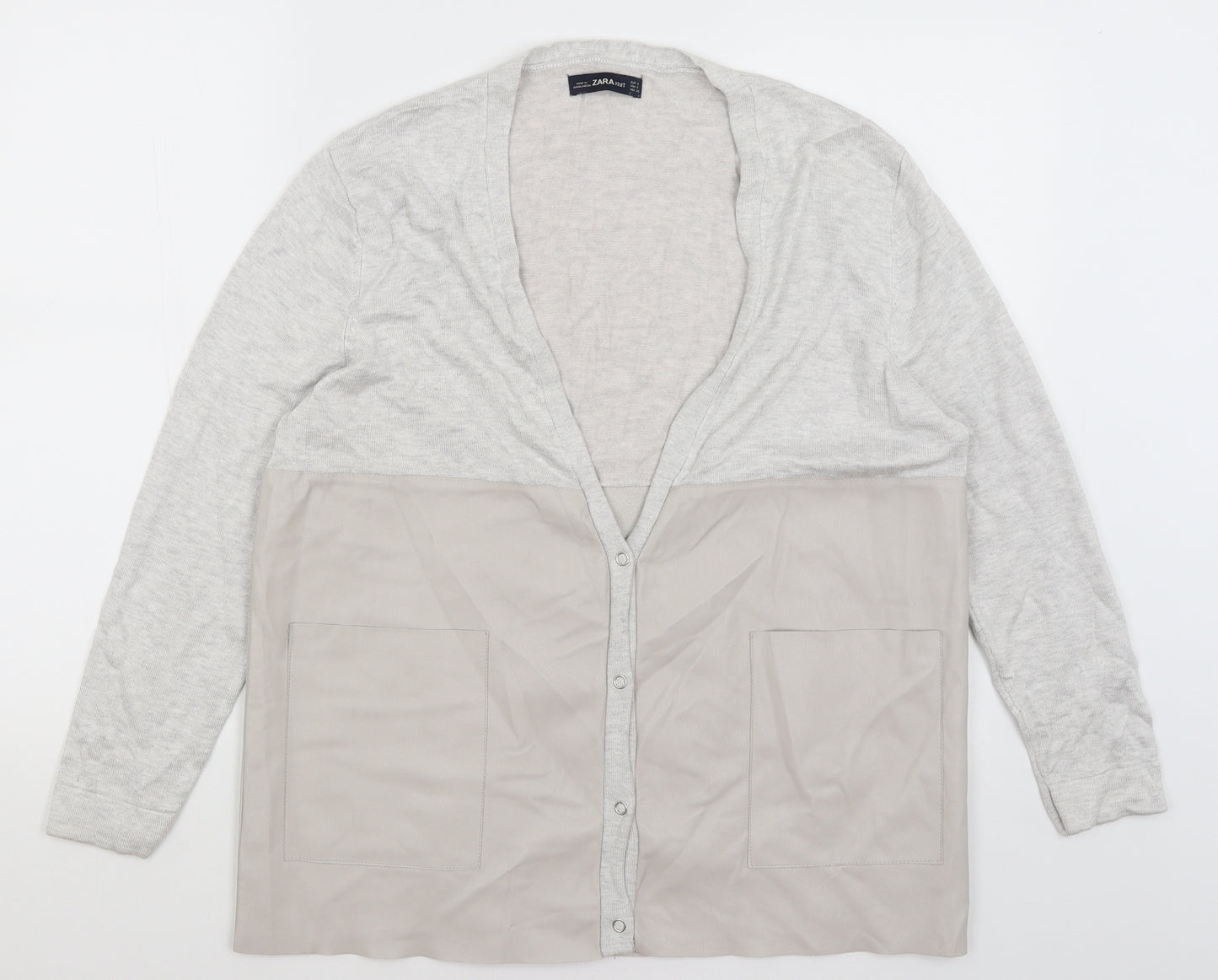 Zara Womens Grey   Cardigan Jumper Size S