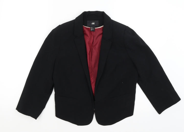 H&M Womens Black Jacket Blazer Size 10