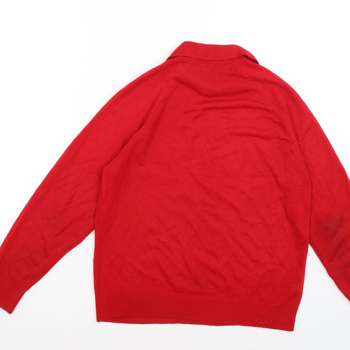 M&S Womens Red   Pullover Jumper Size 12