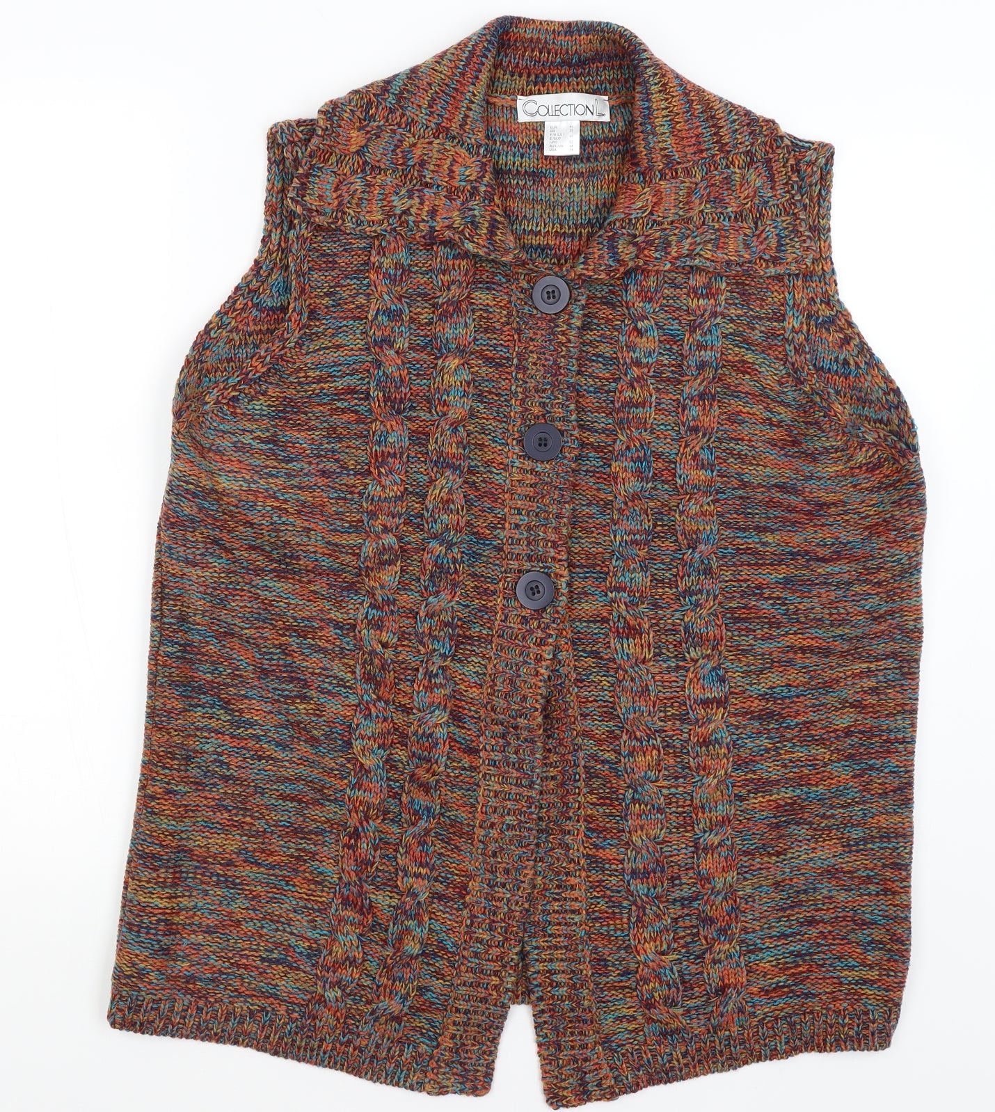 Collection L Womens Orange   Vest Jumper Size L