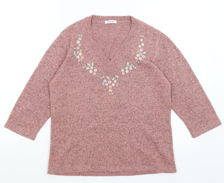 Damart Womens Pink Pullover Jumper Size 10
