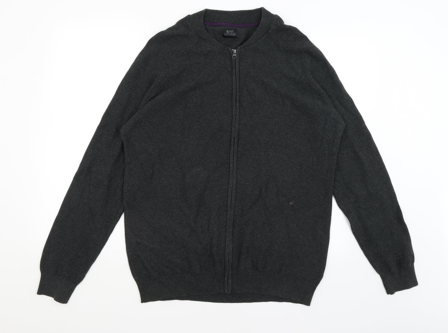ACW 85 Mens Grey   Full Zip Jumper Size L