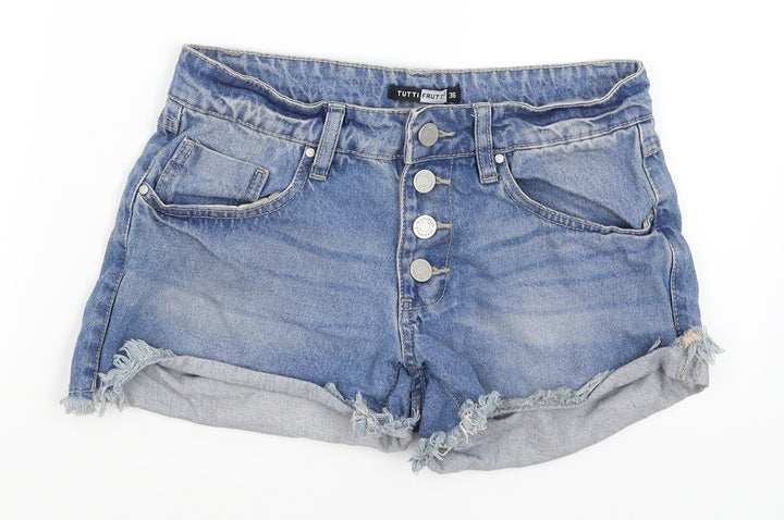 Tutti Frutti Womens Blue Hot Pants Shorts Size 8