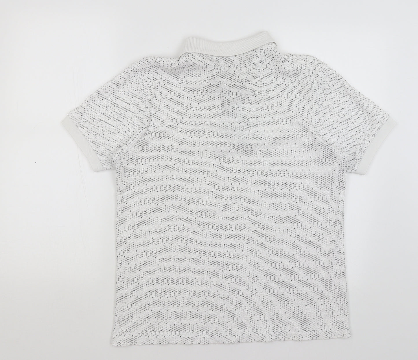 Ralph Lauren Mens White Geometric   Polo Size XL