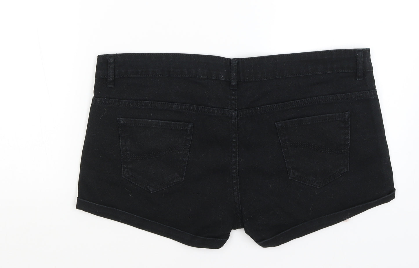 Denim Co Womens Black   Hot Pants Shorts Size 14