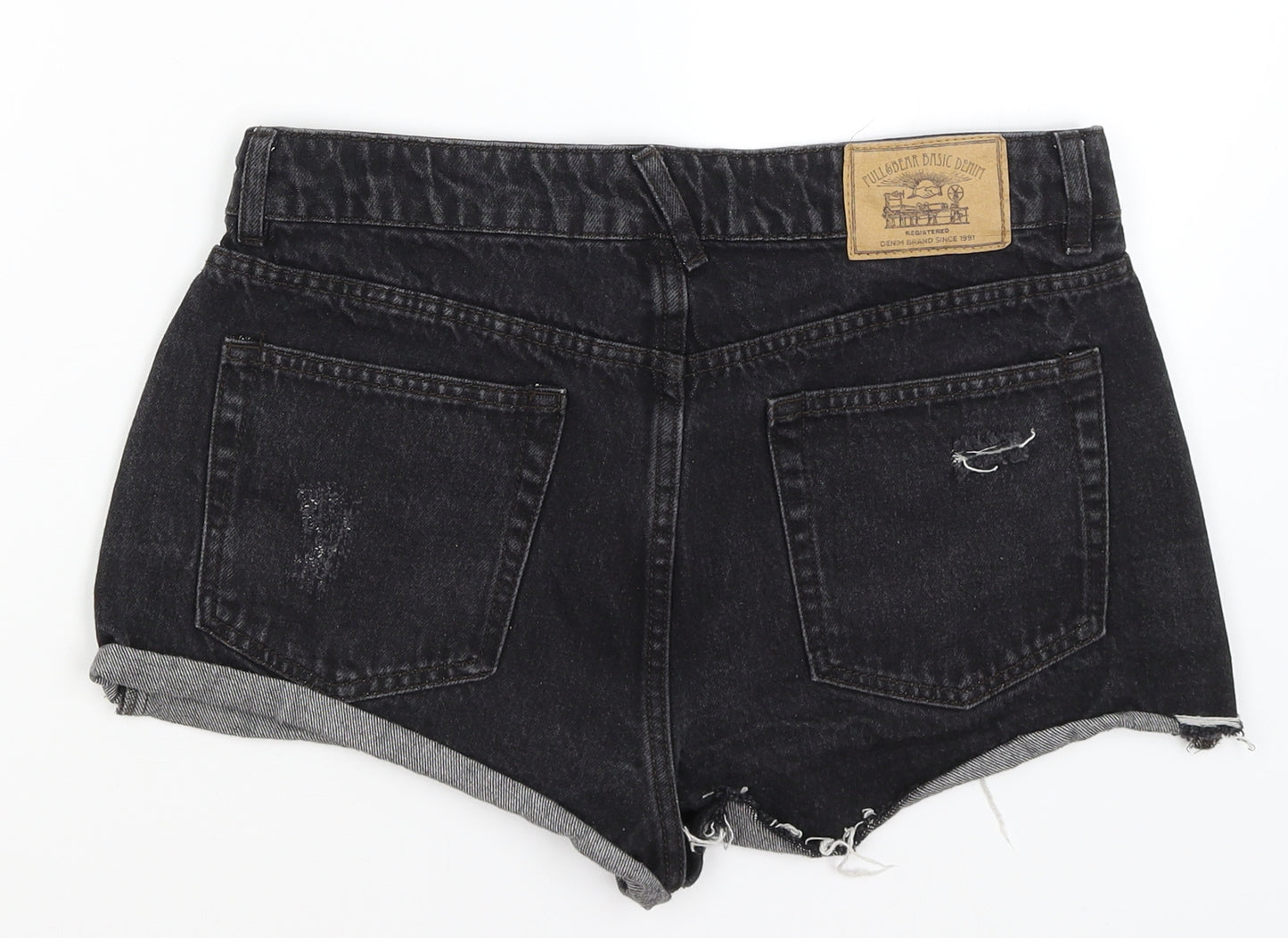 Pull & Bear Womens Black   Hot Pants Shorts Size 12