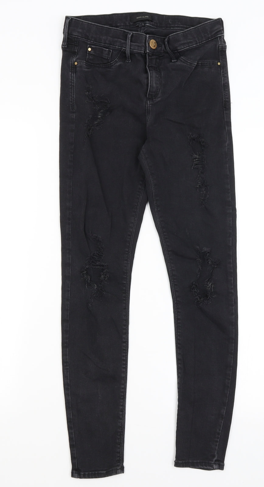 River Island Womens Black   Skinny Jeans Size 10 L26 in