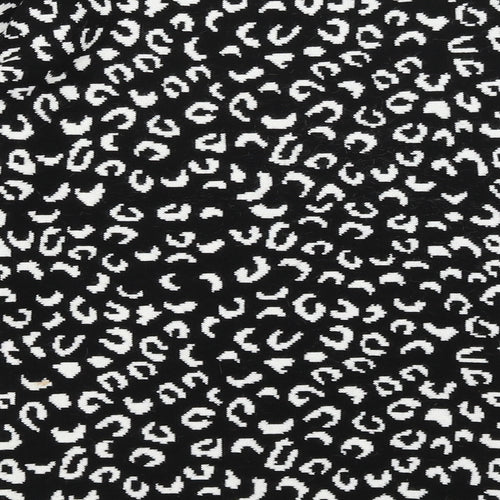 George Womens Black Animal Print  Pullover Jumper Size M