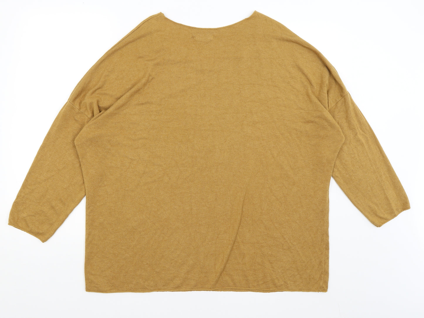 Preworn Womens Yellow   Basic T-Shirt Size XL  - Skull