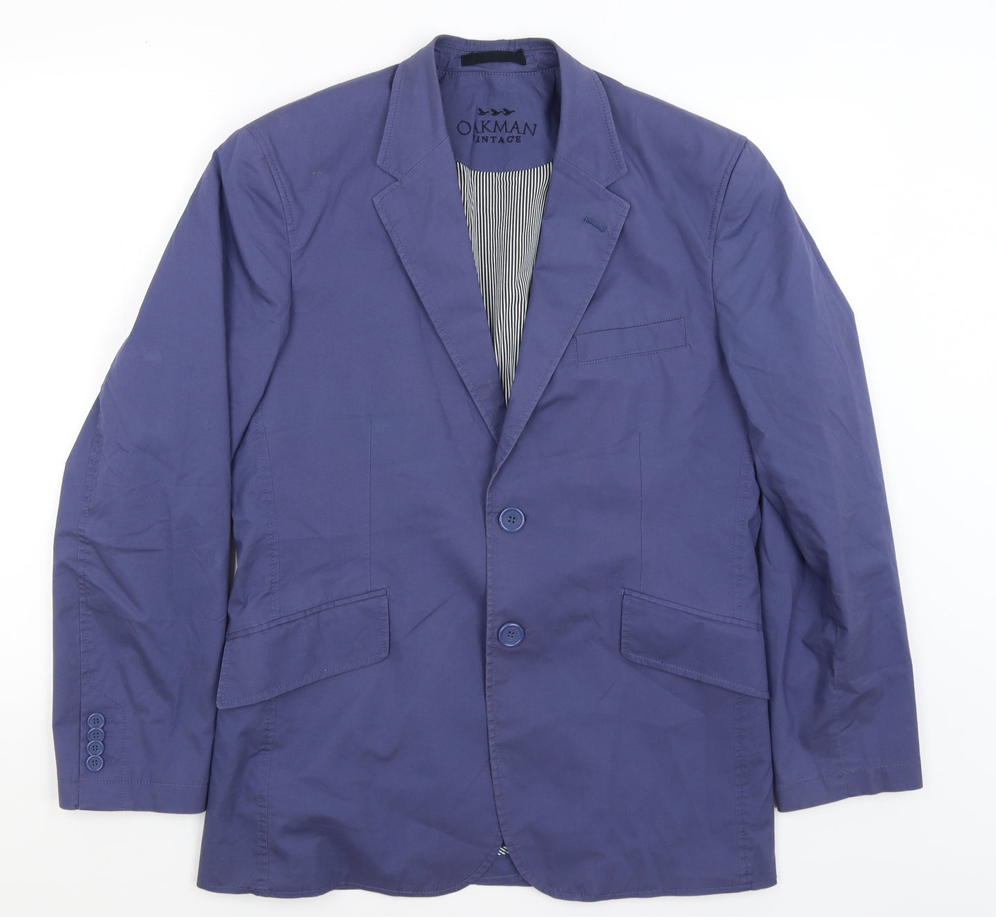 Oakman Mens Blue   Jacket Blazer Size M