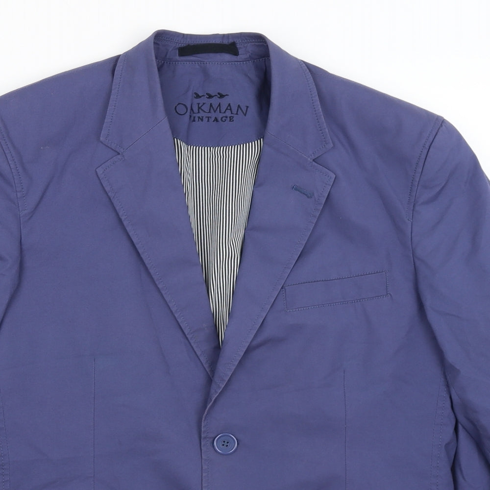 Oakman Mens Blue   Jacket Blazer Size M