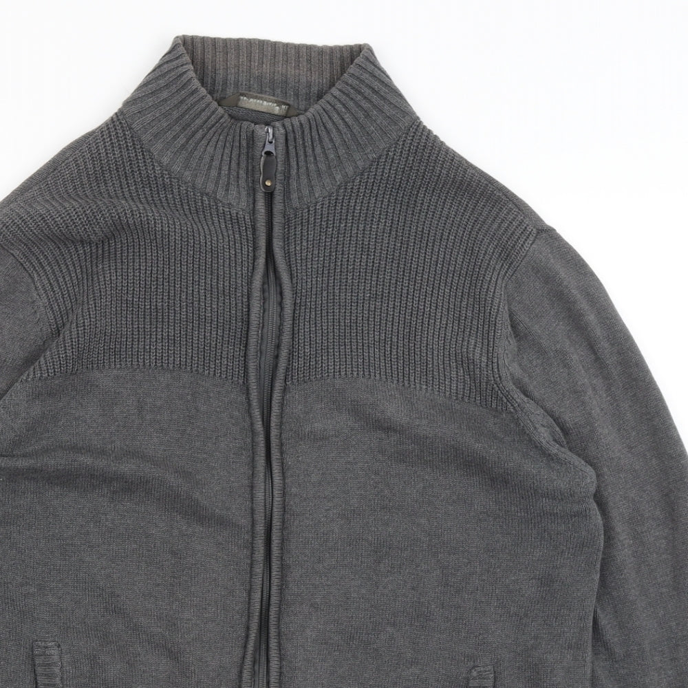 Cedar Wood State Mens Grey   Full Zip Jumper Size XL