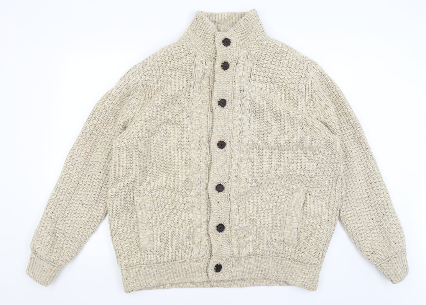 Mantaray Mens Beige   Cardigan Jumper Size L