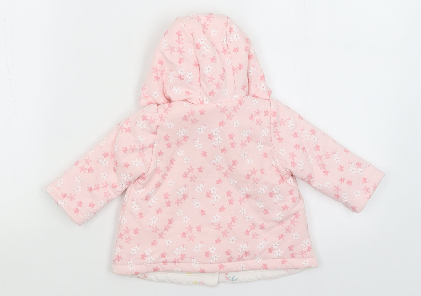 George Baby Pink Floral  Cardigan Jumper Size 0-3 Months