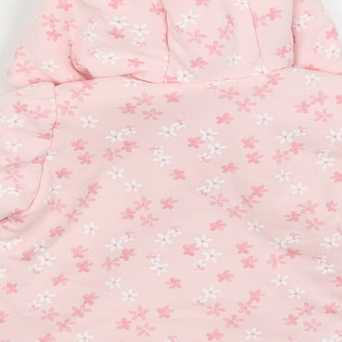 George Baby Pink Floral  Cardigan Jumper Size 0-3 Months
