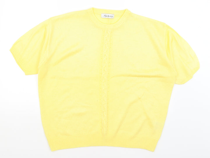 Berkertex Womens Yellow   Pullover Jumper Size 18