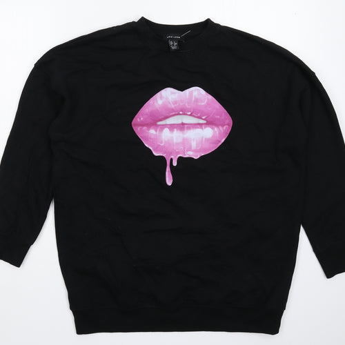 New Look Womens Black   Pullover Sweatshirt Size S