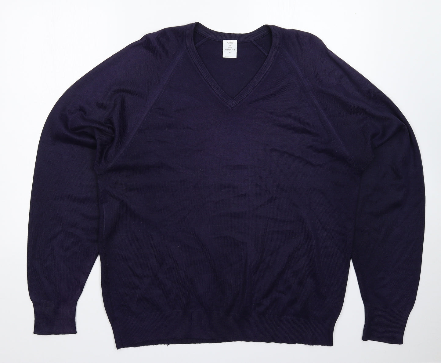 Asdale Mens Blue  Knit Pullover Jumper Size XL
