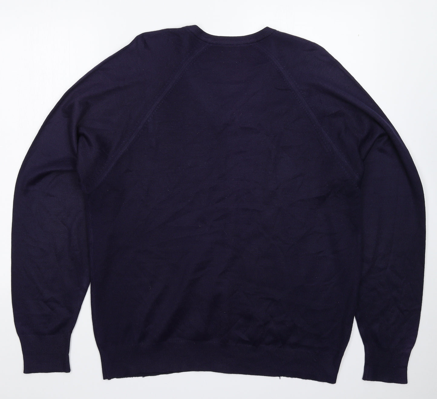 Asdale Mens Blue  Knit Pullover Jumper Size XL
