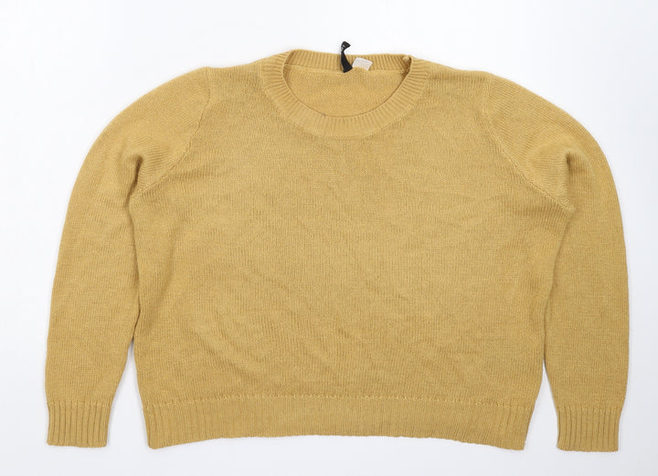Divided Womens Beige  Knit Pullover Jumper Size L