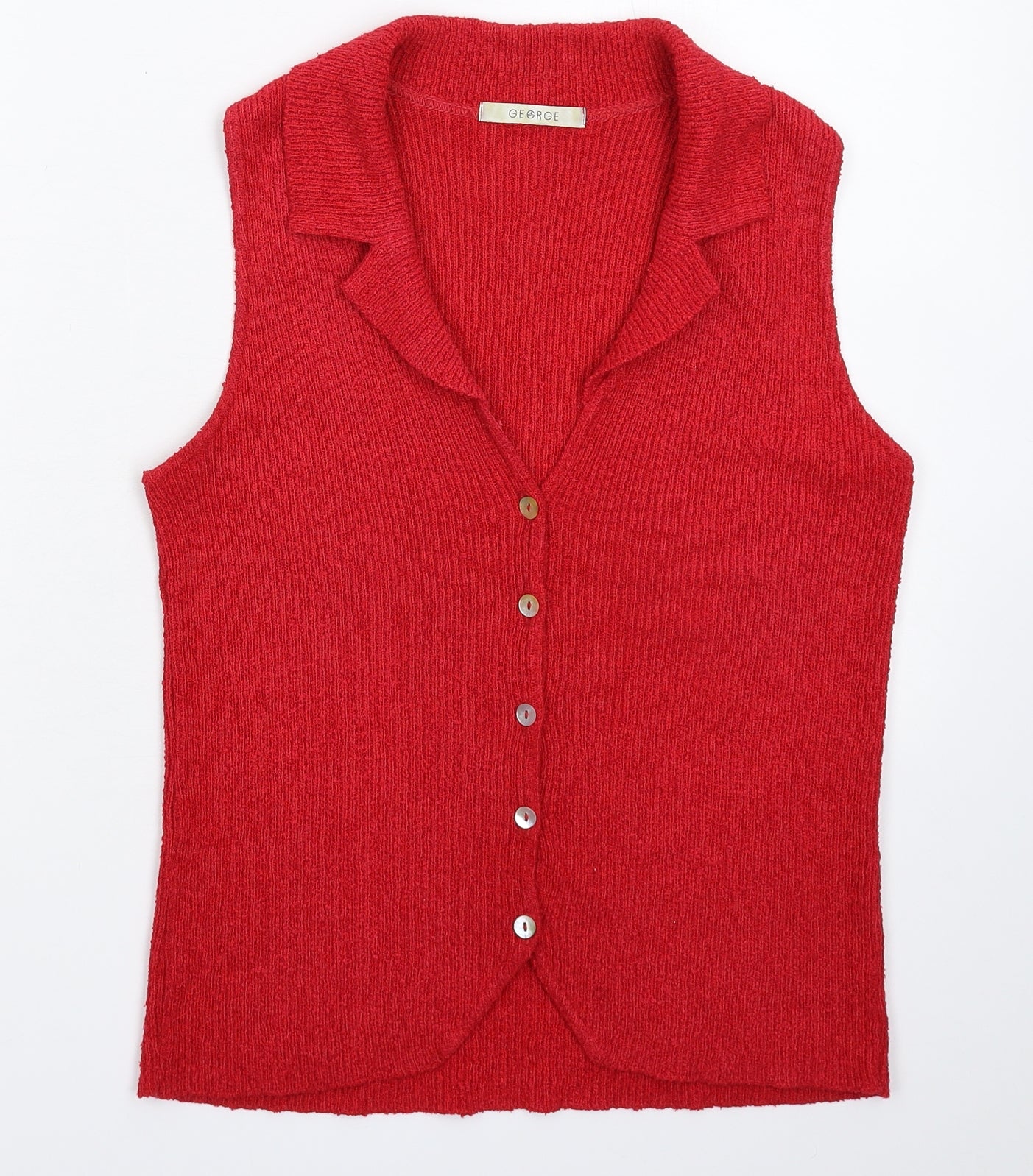 George Womens Pink  Knit Vest Jumper Size 14