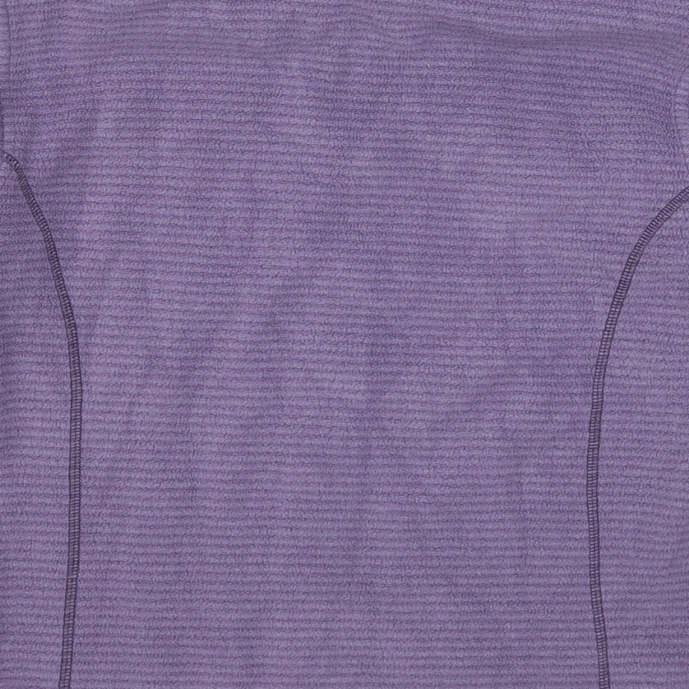 Regatta Womens Purple Striped Fleece Jacket  Size 10