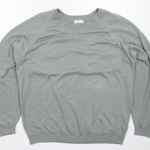 Essentials Mens Grey  Knit Pullover Jumper Size L