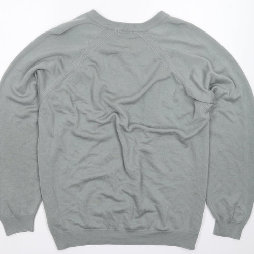 Essentials Mens Grey  Knit Pullover Jumper Size L