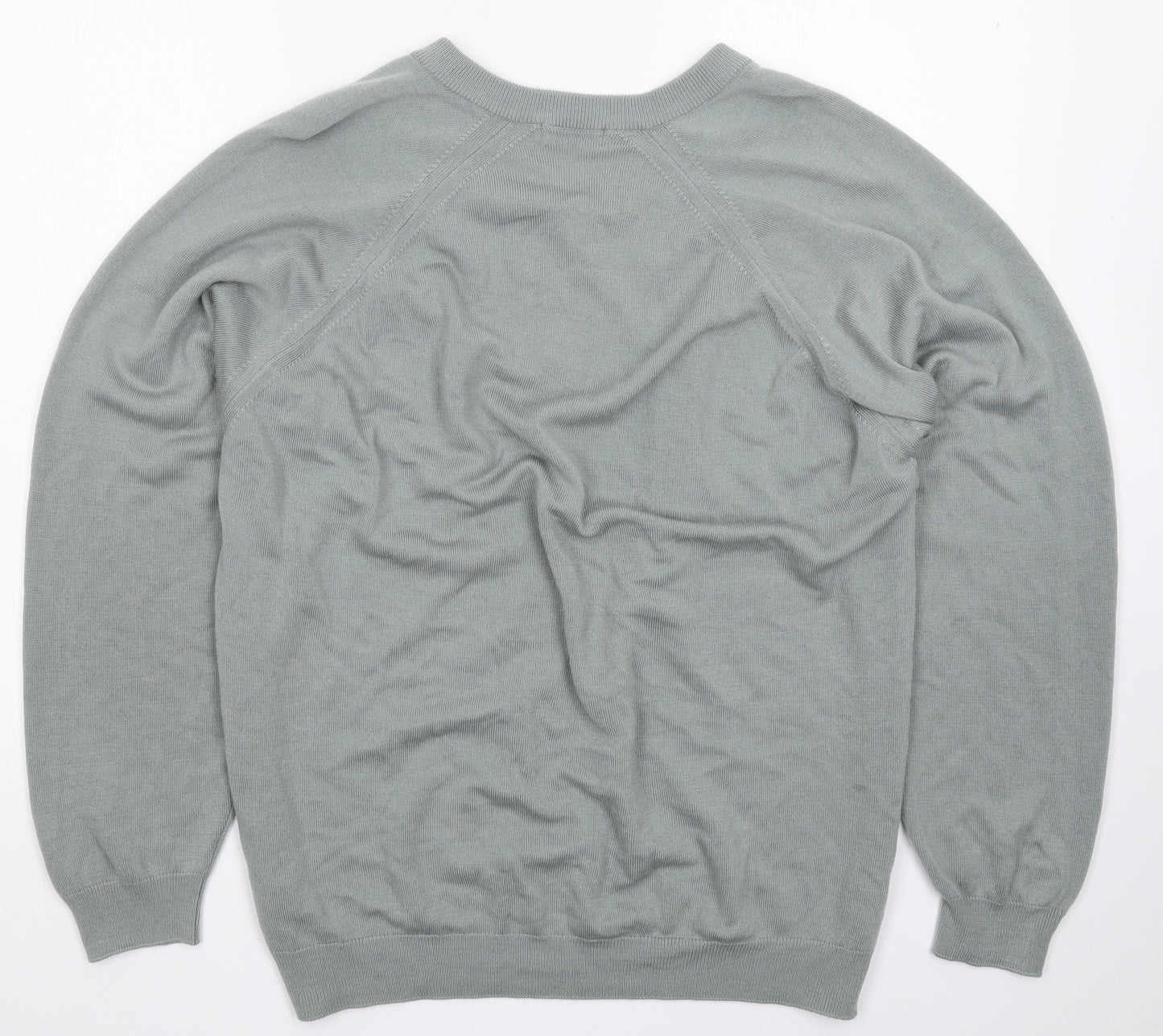 Essentials Mens Grey  Knit Pullover Jumper Size L