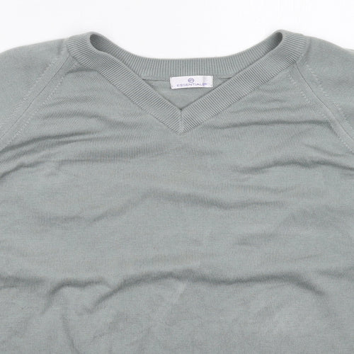Essentials Mens Grey  Knit Pullover Jumper Size L