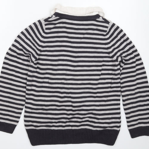 Marks and Spencer Womens Multicoloured Striped Knit Pullover Jumper Size 14