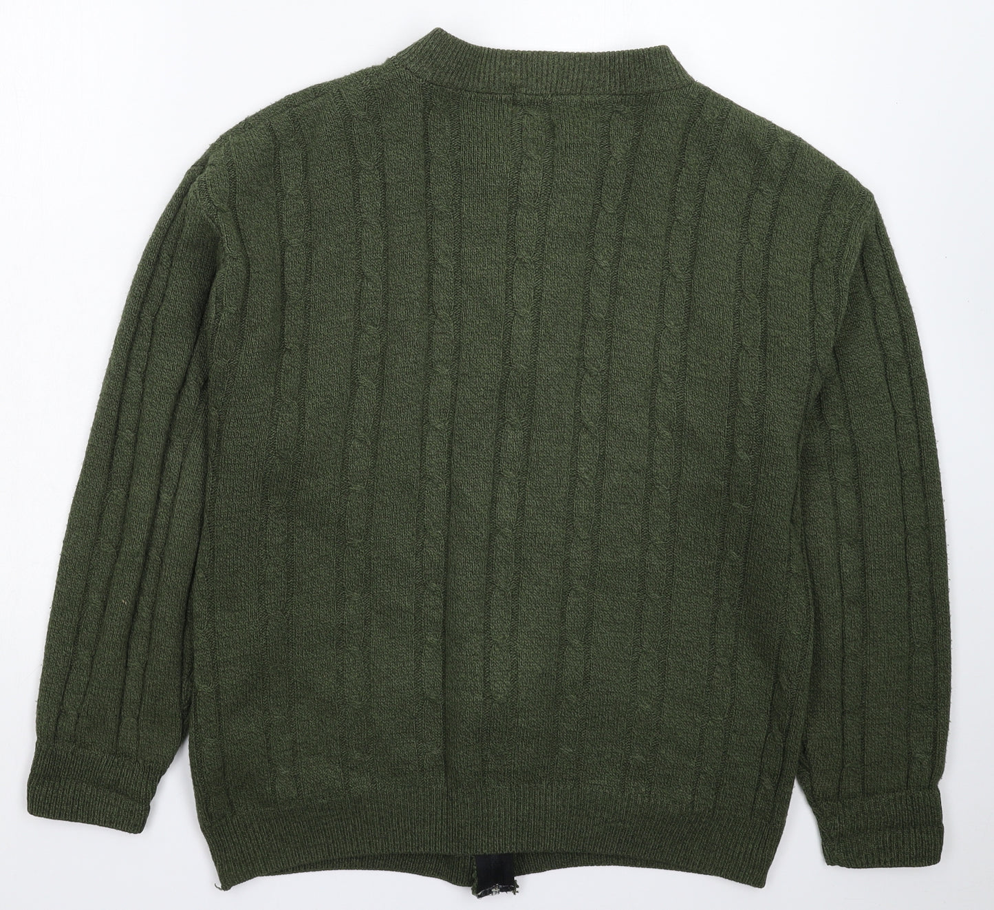 Carabou Mens Green  Knit Cardigan Jumper Size XL