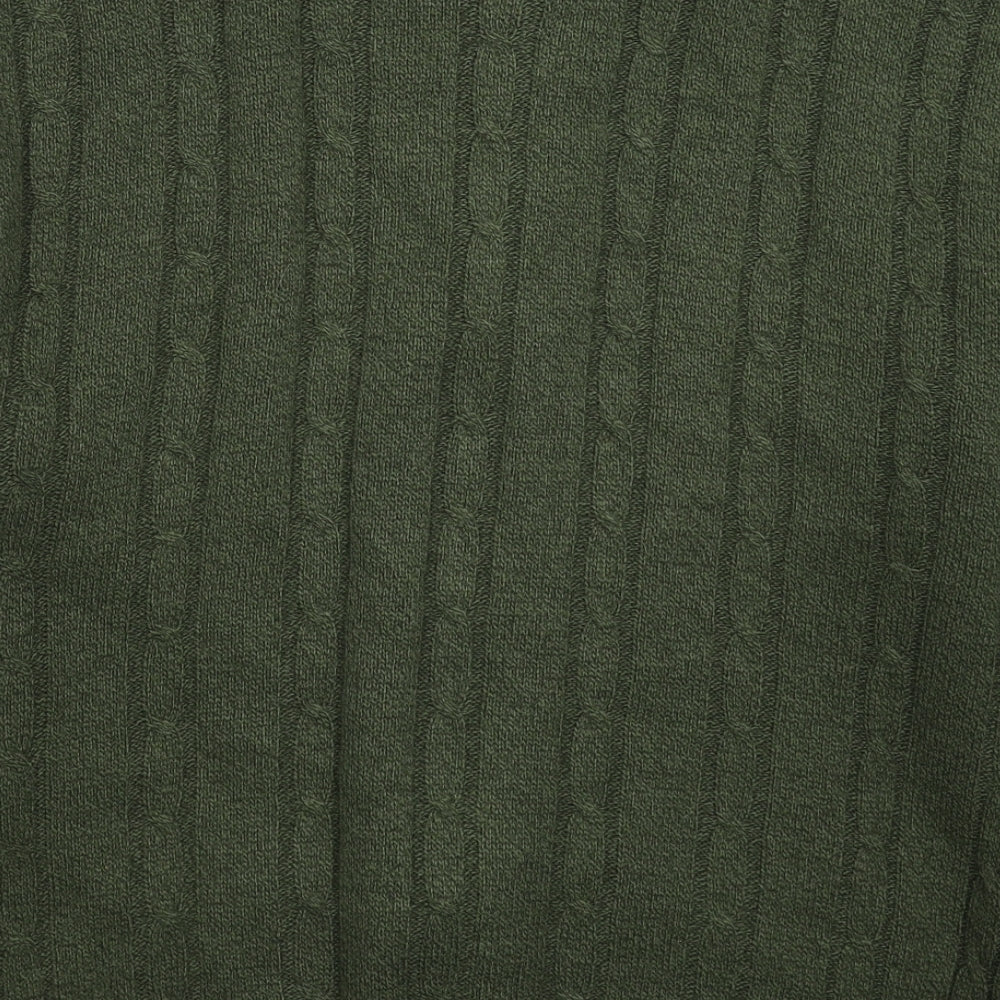 Carabou Mens Green  Knit Cardigan Jumper Size XL