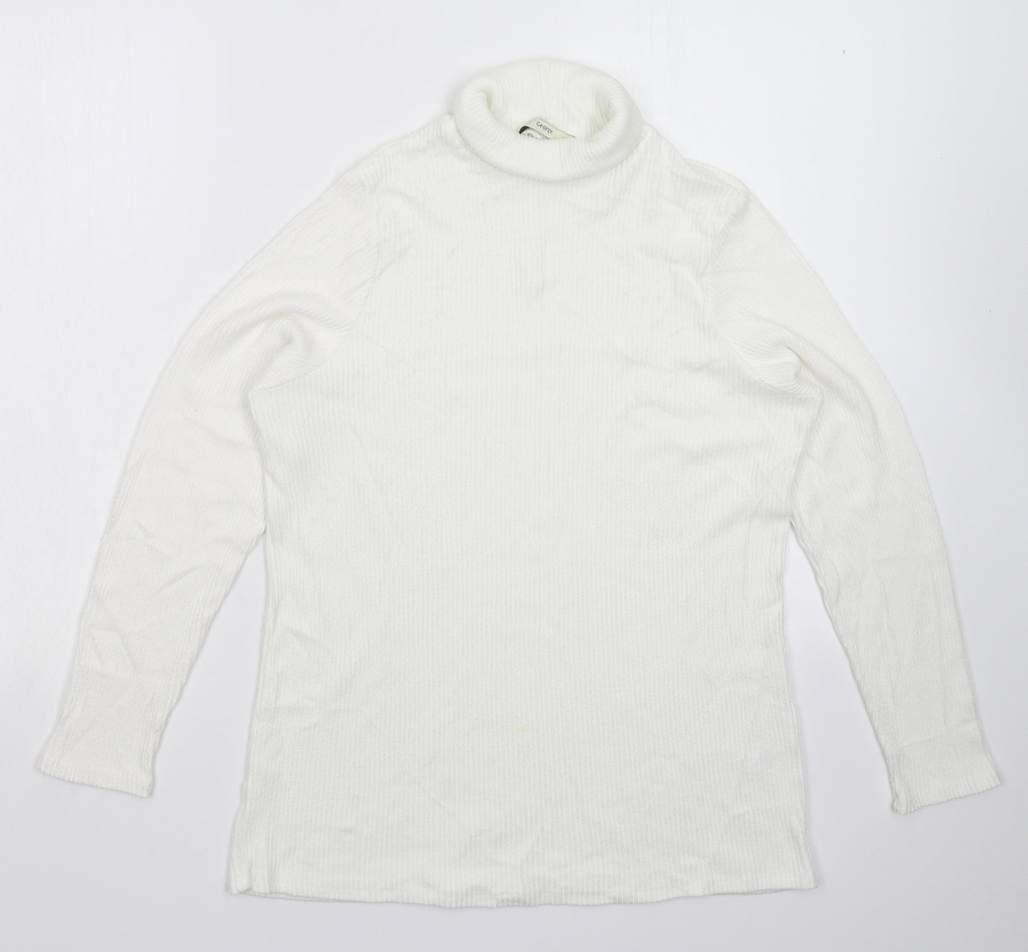 George Womens White  Knit Pullover Jumper Size 18