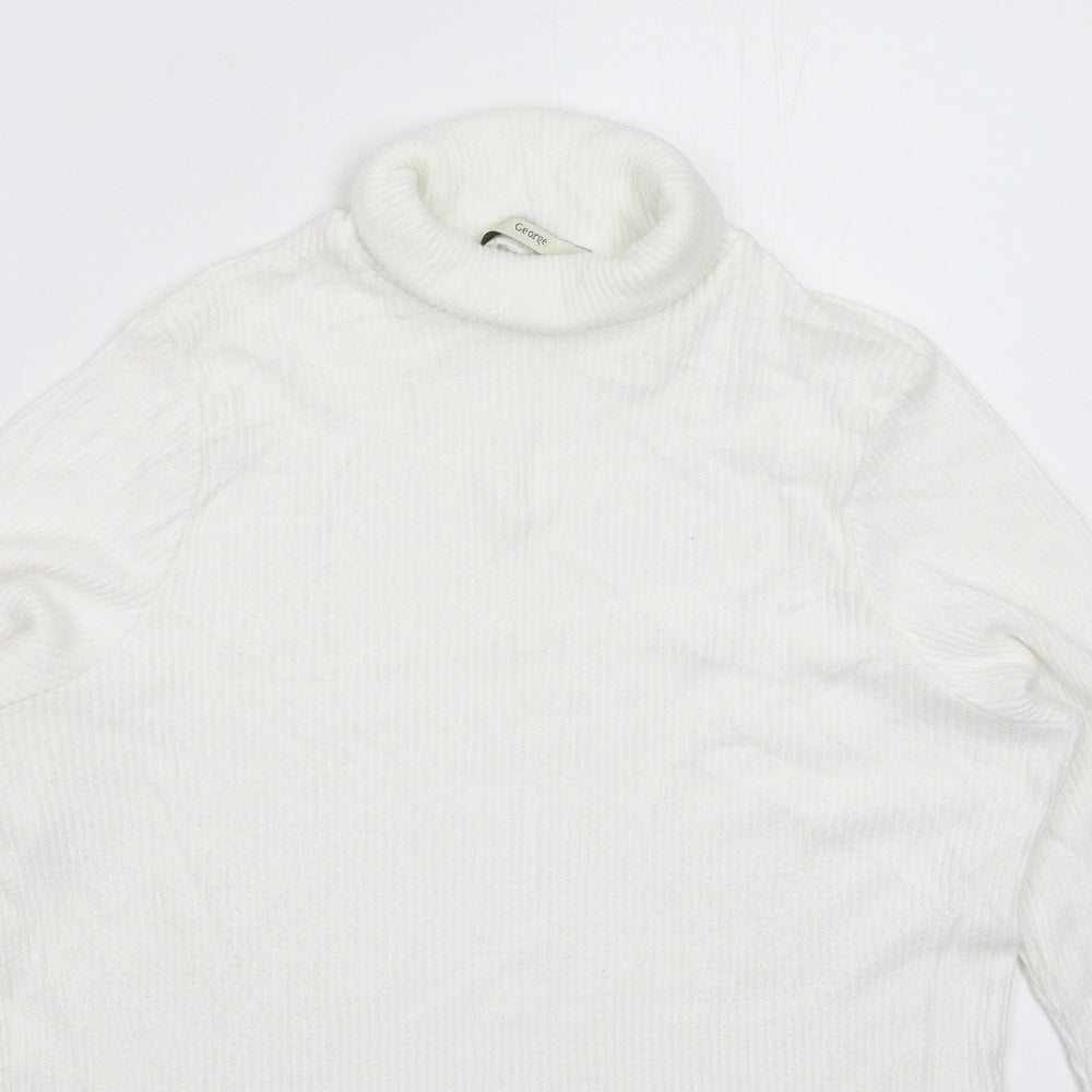 George Womens White  Knit Pullover Jumper Size 18