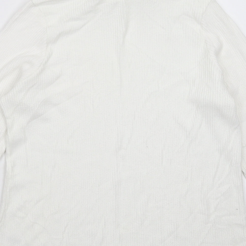 George Womens White  Knit Pullover Jumper Size 18