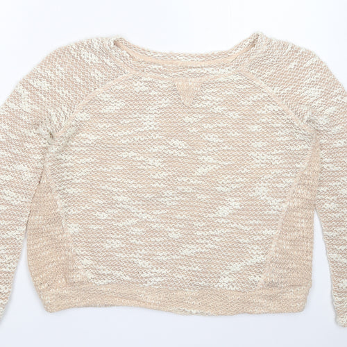 New Look Womens Beige  Knit Pullover Jumper Size 8