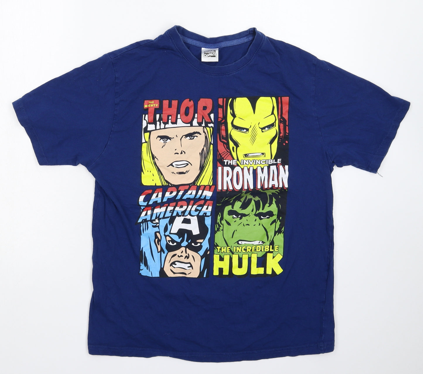 Marvel Mens Blue    T-Shirt Size M
