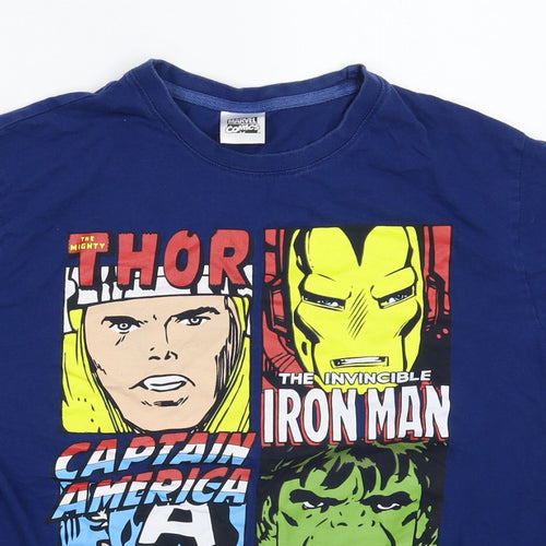 Marvel Mens Blue    T-Shirt Size M