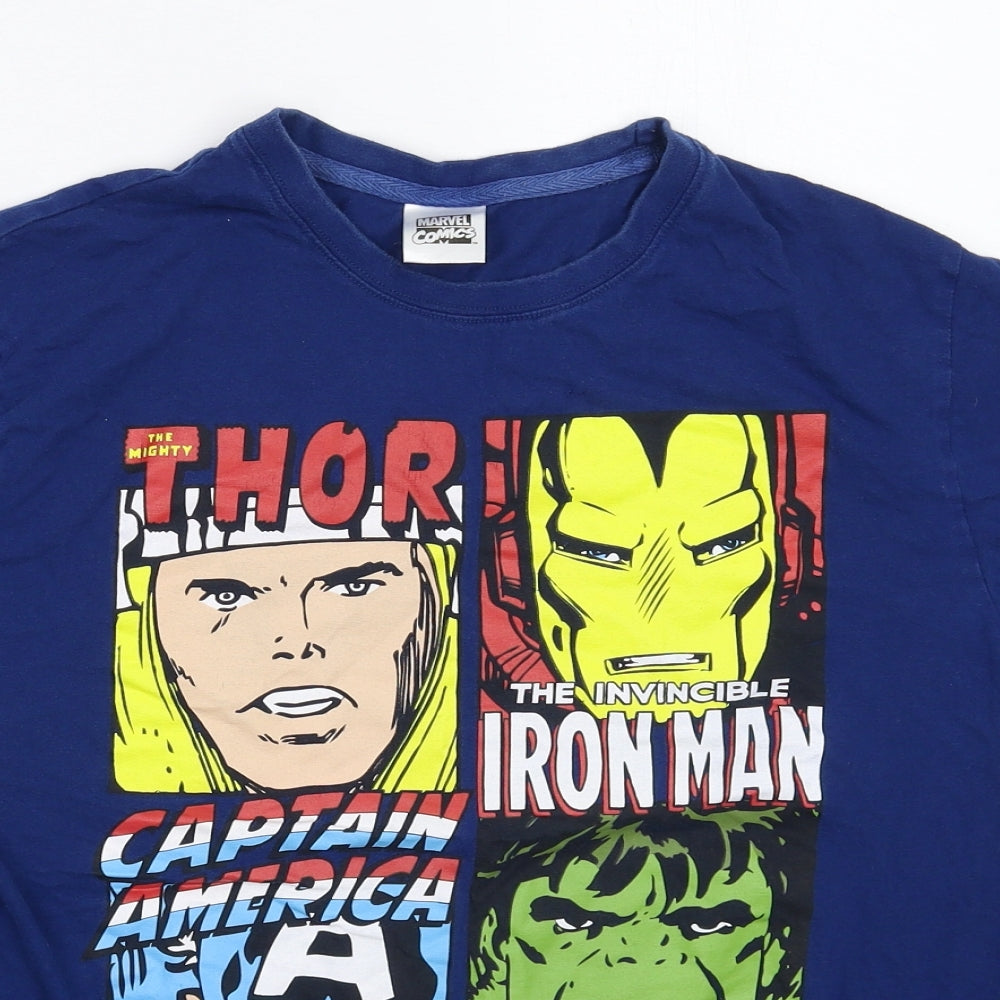 Marvel Mens Blue    T-Shirt Size M