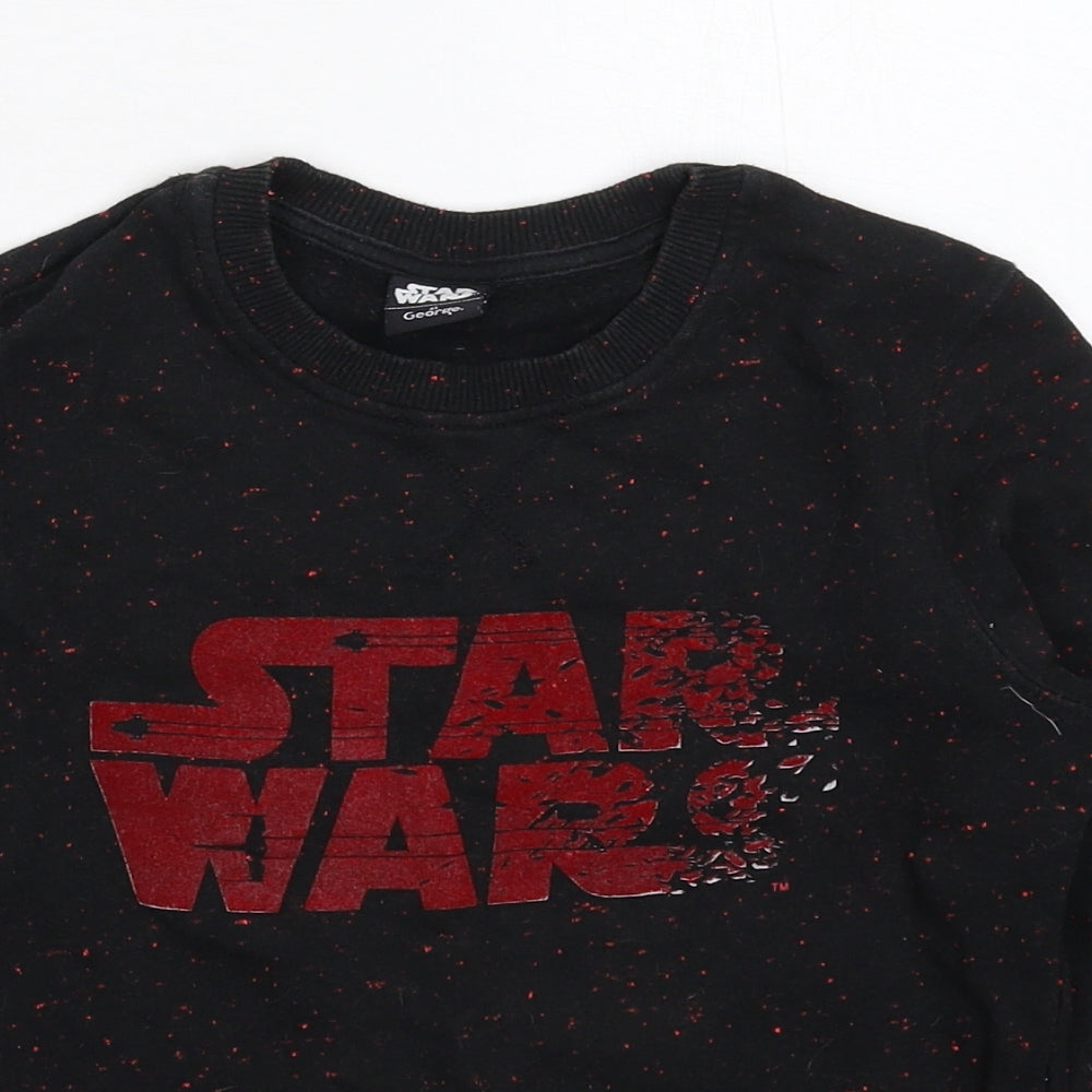 George Boys Black   Pullover Sweatshirt Size 7-8 Years  - Star Wars