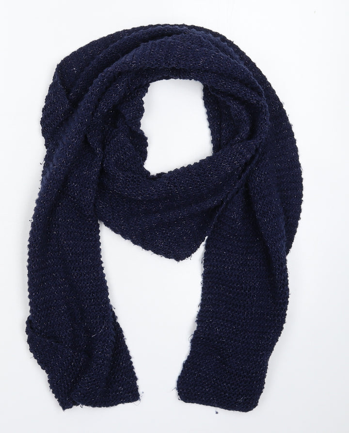 Preworn Womens Blue Knit Scarf