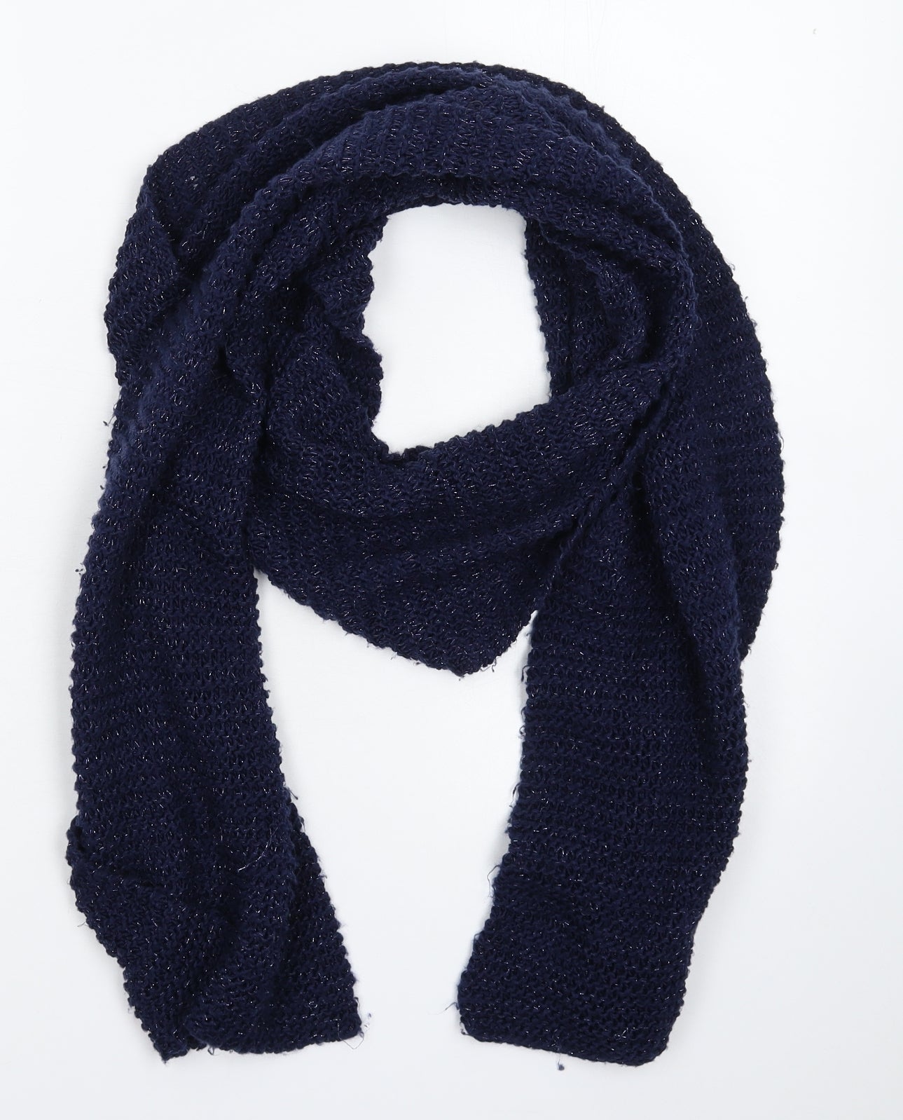 Preworn Womens Blue  Knit  Scarf